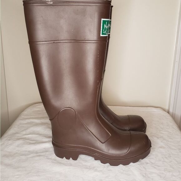 Vintage Brown Gumboots Rain Wellies - Picture 3 of 12